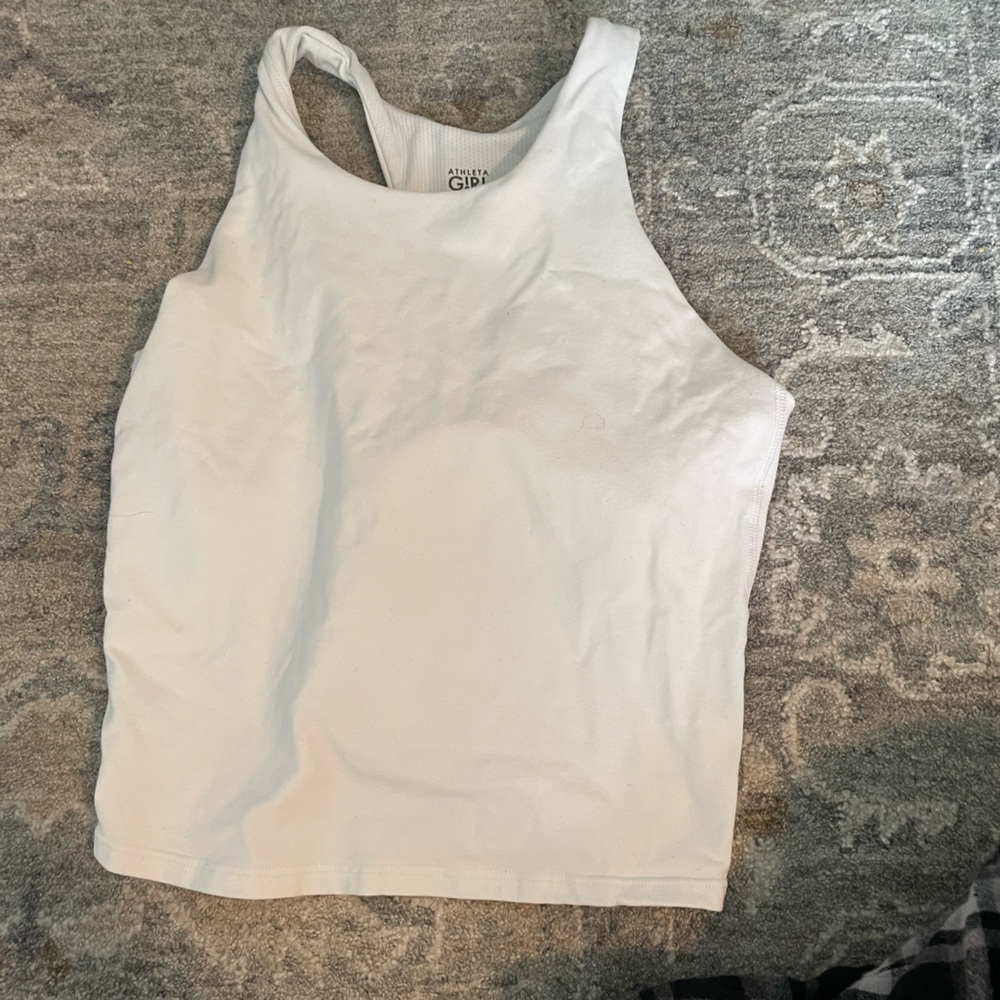athleta white crop top